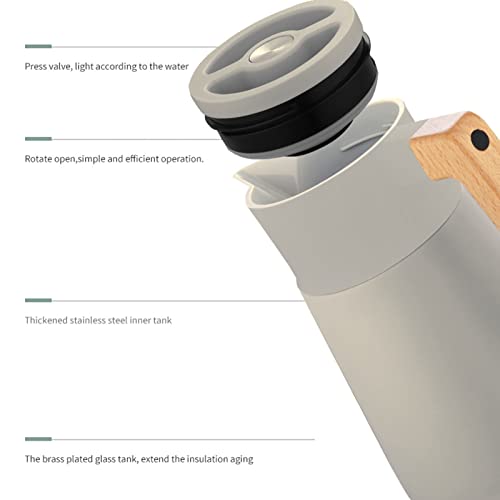 Garrafa térmica, garrafa térmica de aço inoxidável 2L para café com parede dupla para água, chá, caf