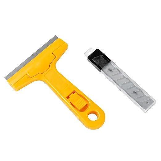Vijakar Razor Scrapper with ABS Plastic Handle tool to remove silicone & paint stains Floor Tile Grout Remover mirror Glass Window Cleaning Device Wiper with 10 cm Stainless Steel Blade (B0CY1SLY29) Amazon Price History, Amazon Price Tracker