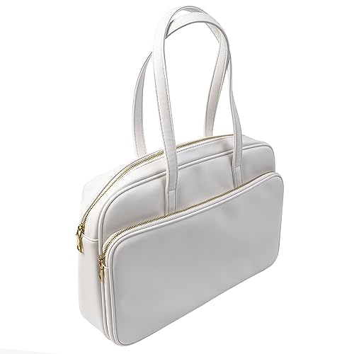 Benfan Laptop Tote Aktentasche, Weiss/opulenter Garten