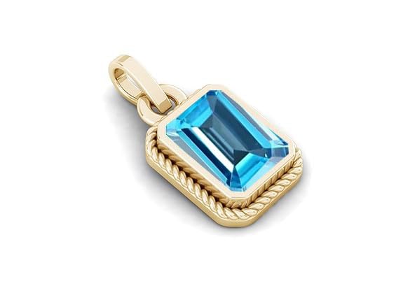 5.25 Ratti 4.45 Carat Blue Topaz Crystal Pendant Silver Plated Certified Astrological Purpose for Men and Women-image-15