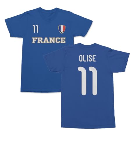 Amazon.com: France Olise 11 Inspired Soccer Jersey Style 2-Side