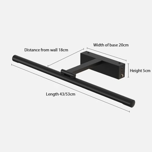 Interior Lámpara de Pared LED Espejo Baño Recargable Aluminio de 53cm 6