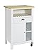Produktbild Haku-Möbel Küchenwagen, Holz, weiß-Natur, 58 x 42 x 88