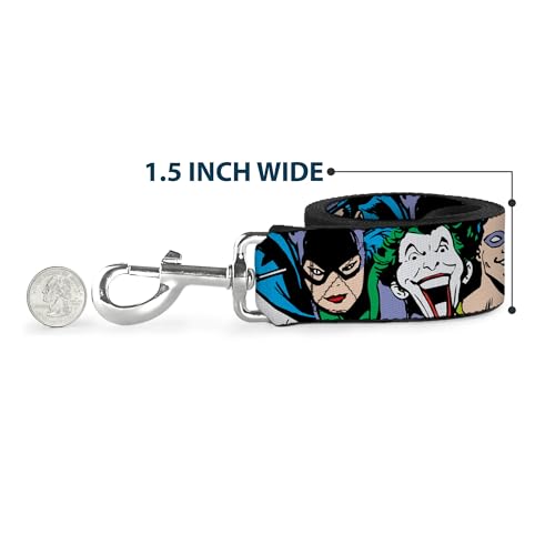 Laisse pour chien nylon résistant imprimé méchants DC Comics 1m20