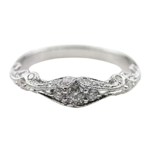 Silvart 0.50 Ct Round Cut Diamond Accent Milgrain Engagement Ring