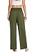 TARSE Women Wide Leg Yoga Pants Plus Size High Waist Comfy Loose Lounge Pajama Palazzo Sweat Pants Pockets(Army Green,XXL)