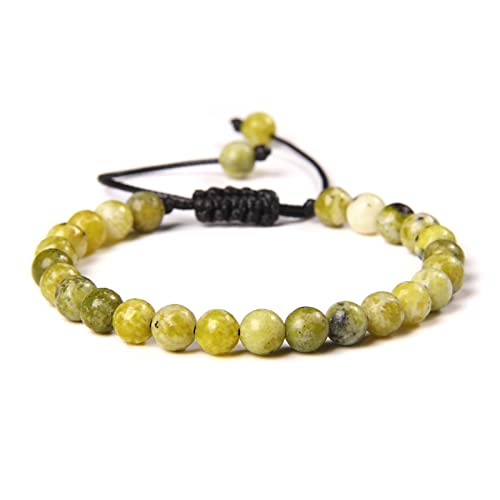 Bracelet en pierre naturelle 6mm cristal améthystes bijoux poignet femmes hommes jaune
