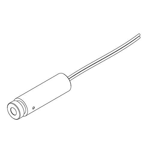 Láser de punto, rojo, 635 nm, 1 mW, 24 V DC, Ø12x45 mm, Laser Class 2, Foco ajustable, Longitud de cable 3,000 mm - 70115956