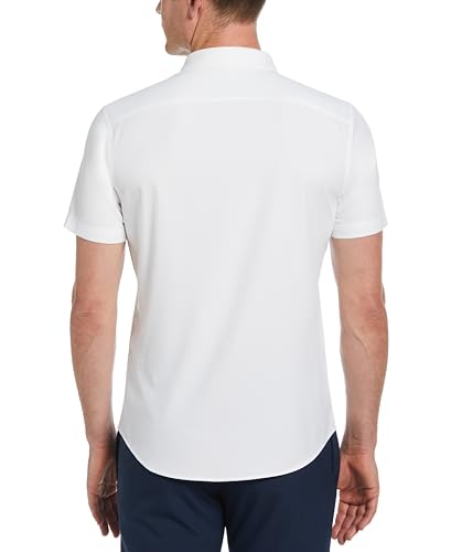 Perry Ellis Men's Total Stretch Slim Fit Solid Short Sleeve Button-Down Shirt2