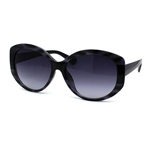 Womens Mod Oversize Oval Thick Plastic Butterfly Sunglasses2