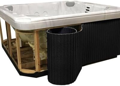Confer Plastics Hot Tub Panel Replacement Kit – Flexible Spa Panels – Reskirts spas up to 34.5” x 84” x 84” Any Radius Corner – Made in USA! (Black)