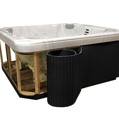 Confer Plastics Hot Tub Panel Replacement Kit – Flexible Spa Panels – Reskirts spas up to 34.5” x 84” x 84” Any Radius Corner – Made in USA! (Black)