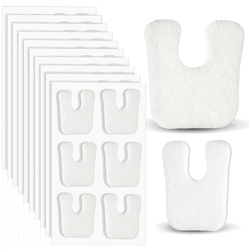 Image of Threlaco 60 Pads U-Shaped Felt Callus Pads Thick Callus Cushions Adhesive Metatarsal Foot Forefoot Horseshoe for Feet Pain Relief, Keep Calluses from Rubbing on Shoes for Men Women