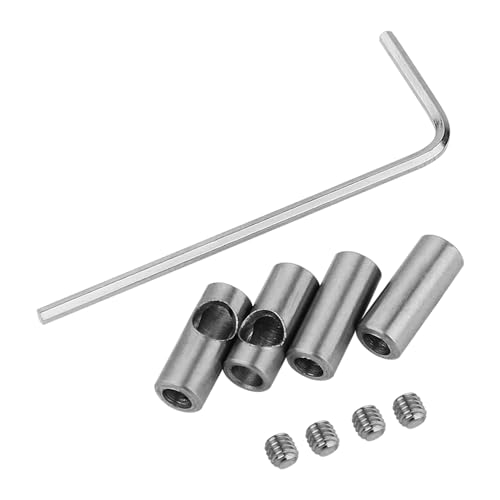 Pothyes Stainless Steel 3.17mm Change to 5mm Motor Shaft Coupling Coupler Transmission Connector Sleeve Adapter for RC Boat Car Airplane 3650 540 550 Pinion Gears