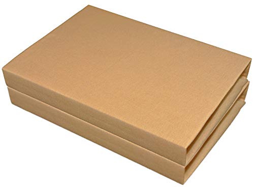 Gerald Wittmann Jersey Fitted Sheets Double Pack 100% Cotton Colour Brown Size 2 x 140 x 200 - 160 x 200 cm - Image 2
