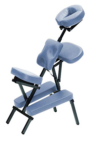NRG Grasshopper Portable Massage Chair - Fully Adjustable Seat, Chest Pad, Head Cradle and Arm Supports - Lightweight Chair, Compacts for Easy Transport - Carrying Case Included - Color: Agate