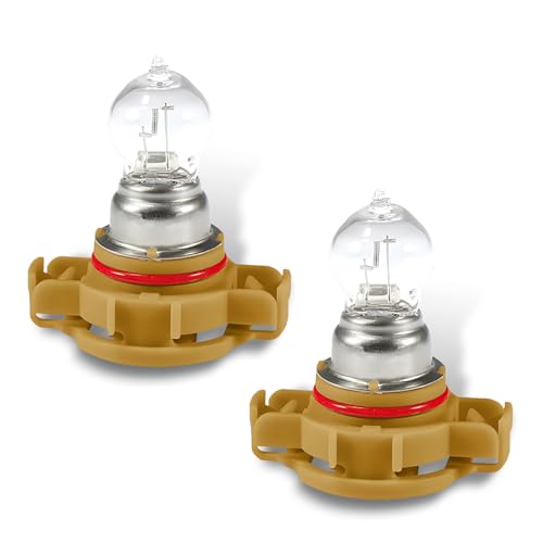 Titgoes 2 PCS Car Daytime Running Lights Waterproof PsX24W Fog Light Bulbs 3200-3500K Halogen Lamps Replacement Accessory Universal for Most Cars Suvs (White)