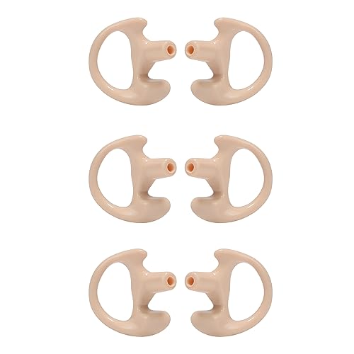 Bouchons d'oreille de rechange en silicone beige taille M pour tube acoustique de radio - Lot de 3