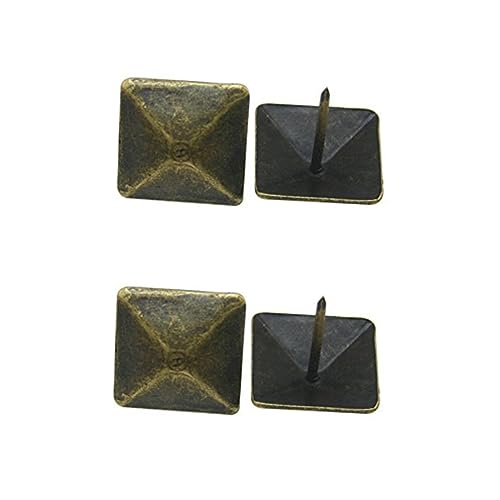 160 piezas de clavos con cabeza grande de latón diseño antiguo piramidal para tapicería miniatura 7