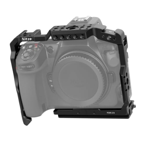 Image of Nitze Aluminum Alloy Camera Cage for Nikon Z8, Compatible with Arca Swiss, with Cold Shoe