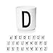 Design Letters Tasse Personnalisée en blanc porcelaine fine de A-Z - D - Tasse Personnalisée décoratif pour toute occasion, Tasse À Café en porcelaine fine à offrir en cadeau à vos proches