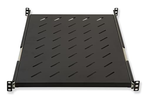 LINK LKRIP650EN Schrankablage 19 ausziehbar auf Teleskopschienen Tiefe 650 mm (Universal) 1 Einheit Farbe Schwarz