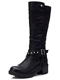 Bota tacón Refresh 72395, Bota a la Altura de la Pantorrilla Mujer, Negro, 38 EU