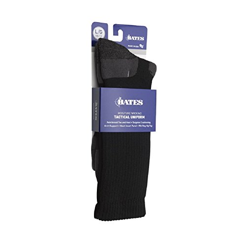 Bates Men's Tactical Mid Calf Socks,Black,L - Regular2