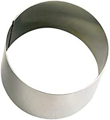 De Buyer - Cercle à entremets rond en inox - 7 x 4,5 cm - Fabriqu...