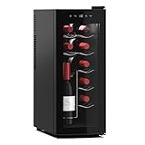 Durable : Composé principalement de grilles chromées épaisses et de verre trempé, ce réfrigérateur à vin est durable et résistant à l'usure, garantissant une longue durée de vie. Vous pouvez surveiller l'intérieur de votre cave à vin en temps réel sans ouvrir la porte.