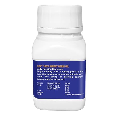 Image of Rex Wheat Germ Oil 100 ml | Vitamin E & Omega 3,6 | Pet Skin & Coat Care
