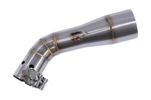 Mid pipe 51mm Benelli 502C amélioration flux gaz raccord échappement inox