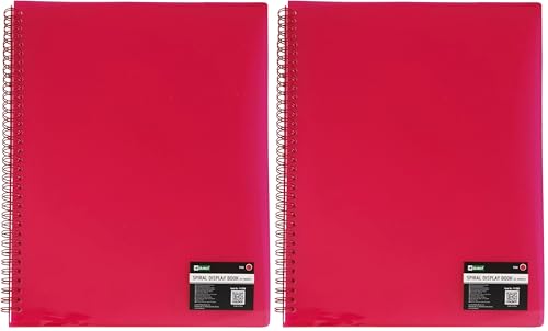 Porte-documents à spirales A4 rose D.RECT : fini les feuilles volantes au bureau et à l'école