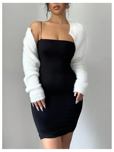 Women's Bolero Shrug Cropped Cardigan Long Sleeve Open Front Knit Sweaters Trendy Outerwear4