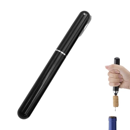 1 PCS Ouvre-vin à pression d'air 2-en-1 avec coupe-papier Ouvre-bouteille,Tire Bouchon Pompe À Air,Tire-Bouchon Portable pour Voyage,Idéal pour Camping,Fêtes,Bar,Cadeau pour Amateurs de Vin.