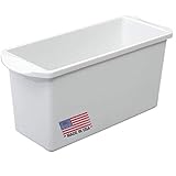Tribello Ice Cube Bin Freezer Ice Bucket - White Plastic Breastmilk Storage Container, Organizer Trays, with Handles, Freezer/Dishwasher Safe, and BPA/Phthalate Free - Made in USA