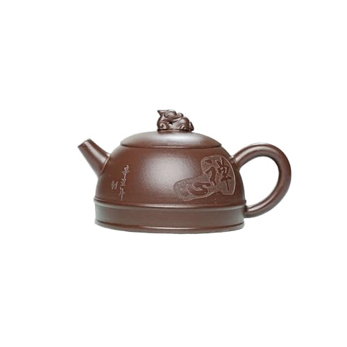 Image of Yixing Clay Teapot 10oz Zisha Tea Pot Chinese Dragon Kungfu Tea Set Kettle (Clay purple 10oz)