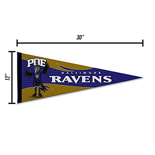 Image of Rico Industries NFL Football Mascot inch 12 inch x 30 inch Felt Wall Decor Pennant - Great for Home /Bed Room /Man Cave Decor