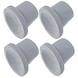 Veemoon 4 STÜCKE Teiliges rutschfeste Gummikappen für Duschstühle Rohrdurchmesser Ersatzfüße mit Saugnapfbasis für Badewannenstühle Senioren und Pflegebedarf