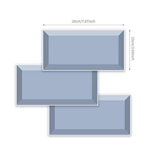 Alwayspon Wall Tile Transfers Sticker for Home Decor, Peel and Stick Self-Adhesive Splashback, Stick on Tile Decals for Living Room Kitchen Bathroom Decor, Blue, 9 Pieces