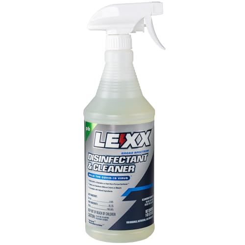 LEXX RTU Broad Spectrum Disinfectant & Cleaner Spray - EPA Registered Kills 99.99% of Bacteria - Hospitals Schools Offices Homes - Citric Acid Safer Choice Non-Toxic No Bleach - 32 fl. oz.