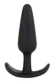 Doc Johnson Mood - Naughty 1 - Silicone Anal Plug - Medium - 3.9 in. Long and 1 in. Wide - Tapered Base for Comfort Between The Cheeks - Medium - Black