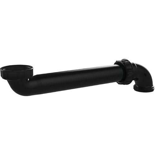 Valentin Raccordement lavabo Tubulure Gain de Place - ABS Noir - 1'1/4 - Ø 32 mm