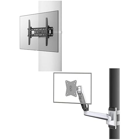 CondoMounts Ultimate Entertainment Bundle: CLMTVT1064 TILT Only-Large Pillar TV Mount + CLMMMAW2022 Height Adjustable TV Pillar Mount Cover