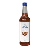 Santa Vittoria Hazelnut Syrup, 750 ml. Perfect for coffees, desserts, mochas, smoothies, shakes and cocktails.