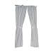 Carnation Home Fashions Polyester Fabric Bathroom Window Curtain, White, 36''x54""