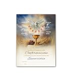 Fratelli Bonella - Diploma in carta pergamena in ricordo della Prima Comunione e della Cresima - Confezione da 25 pezzi - Made in Italy