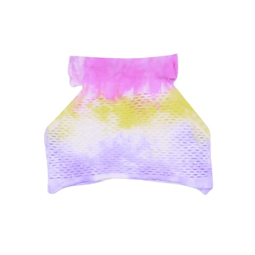 Traje de baño translúcido con rayas arcoíris y efecto Tie Dye 5