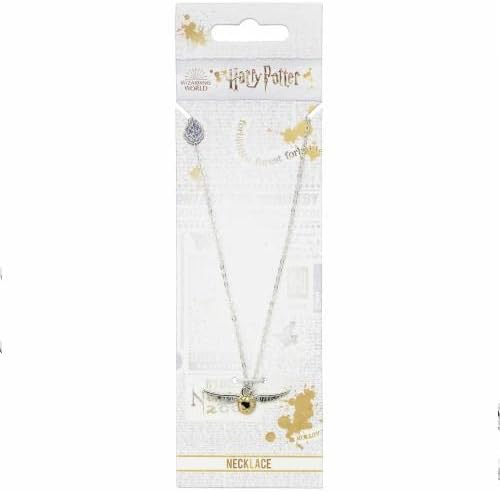 Harry Potter Silver Plated Necklace Golden Snitch Official Merchandise, Approx 40cm (16in)