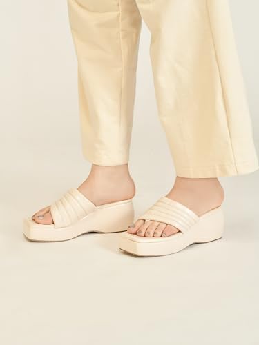 Image of TRYME Platform Heels Sandals Light Weight Comfortable & Trendy Wedges Heels for Girls & Women